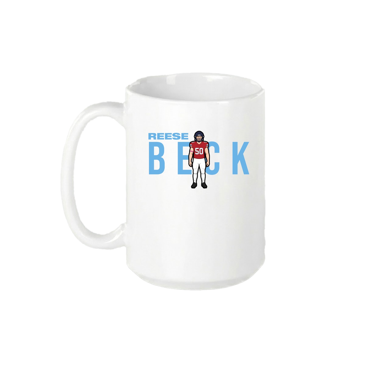 15oz Coffee Mug — Player Name in White