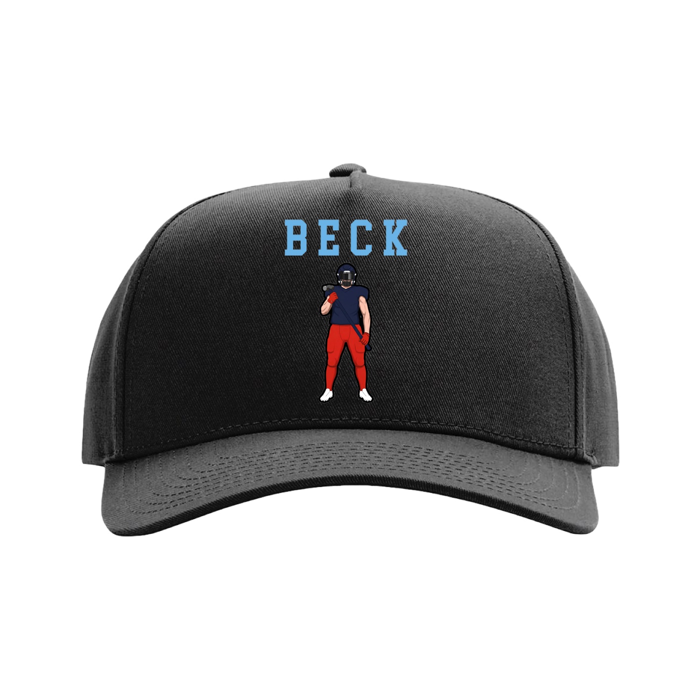 Full Fabric Five-Panel Champ Cap — Shirsey in Black