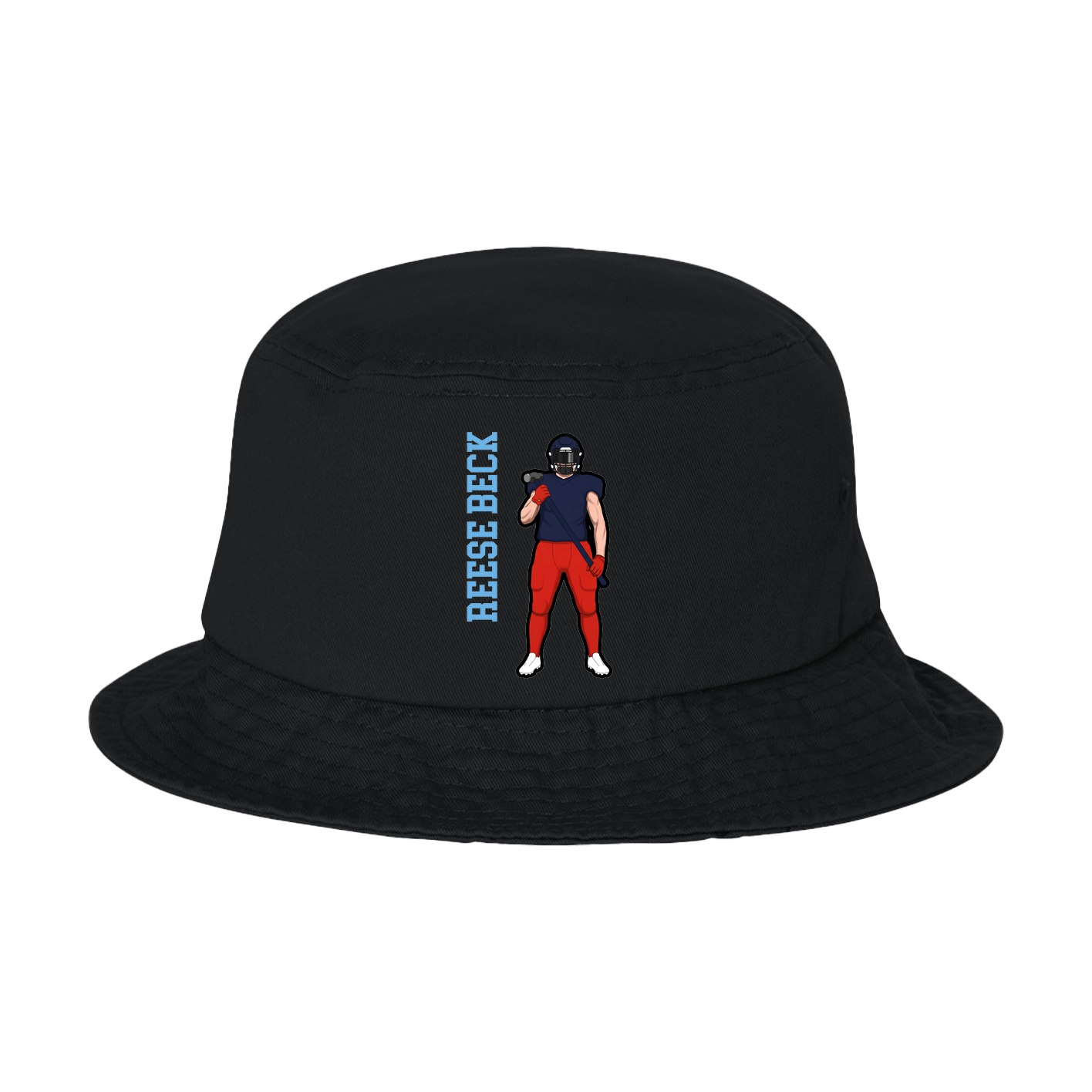 Bucket Cap — Name Vertical in Black