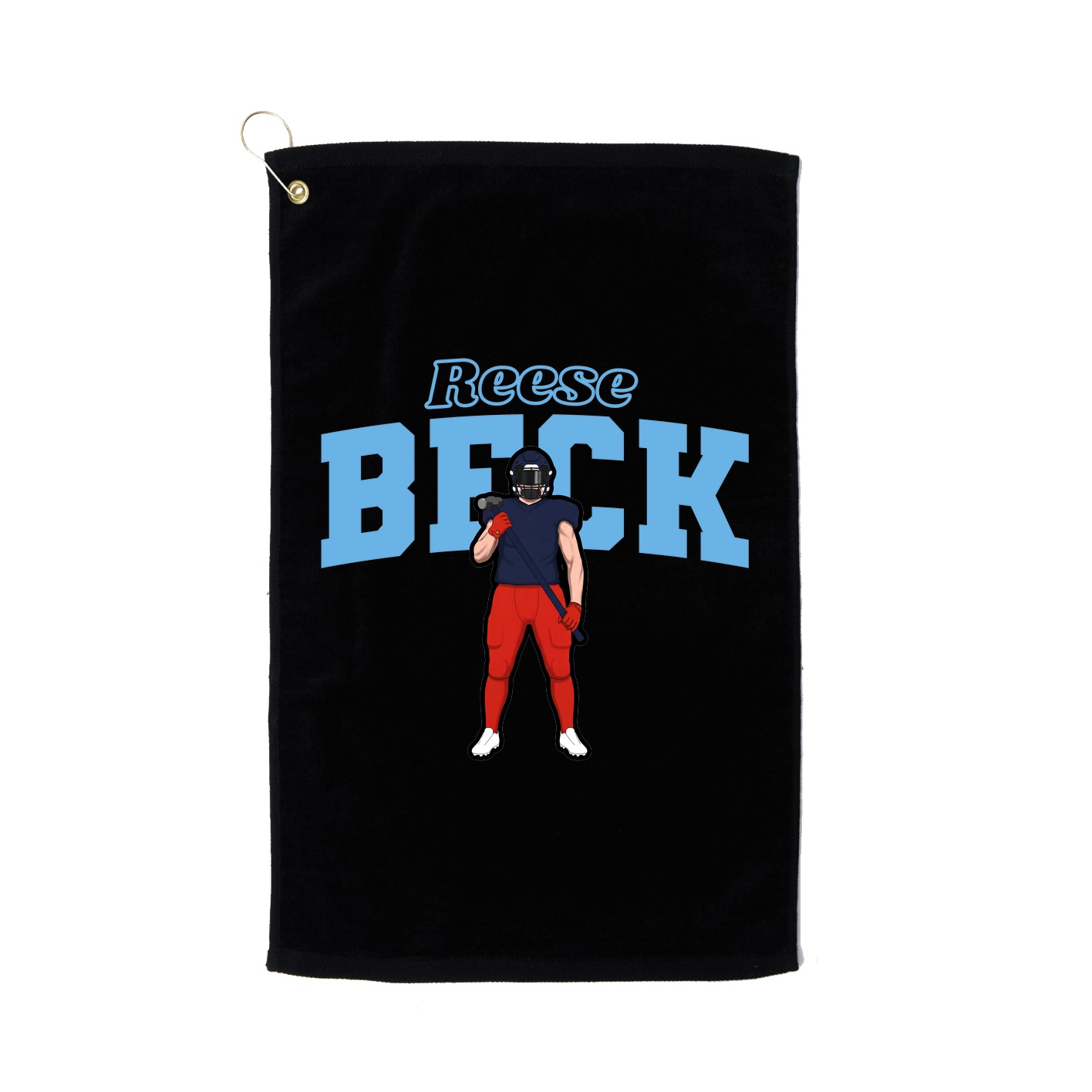 Golf Towel — Name Arch in Black