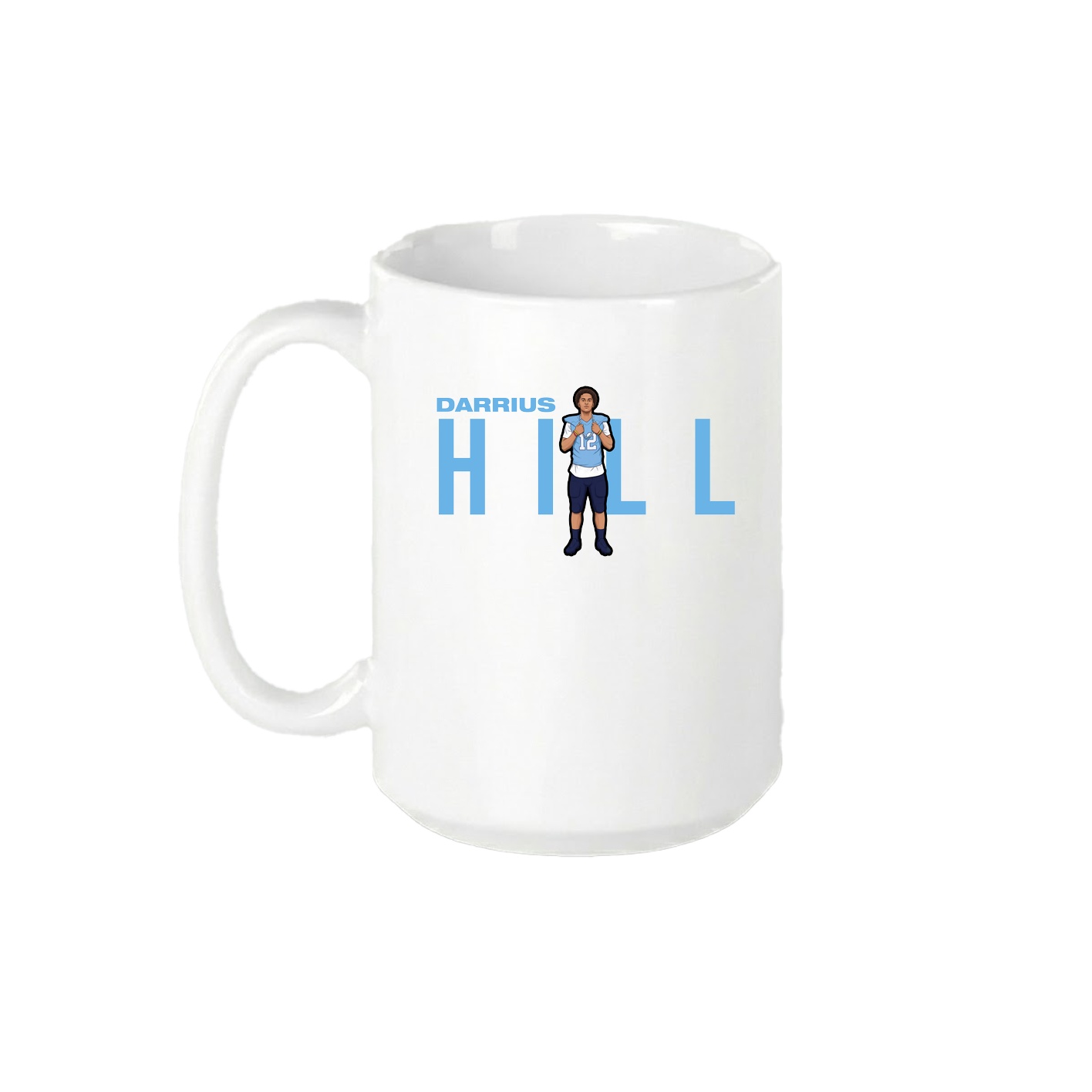 15oz Coffee Mug — Player Name in White