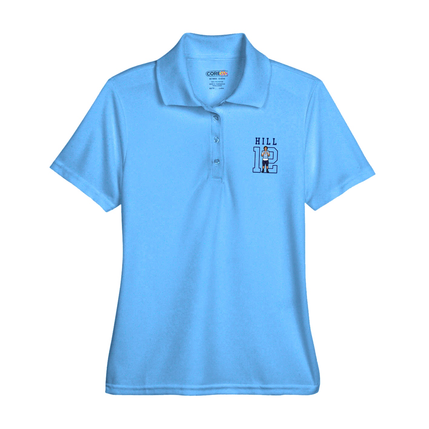 Womens Performance Polo — Shirsey in Light Blue