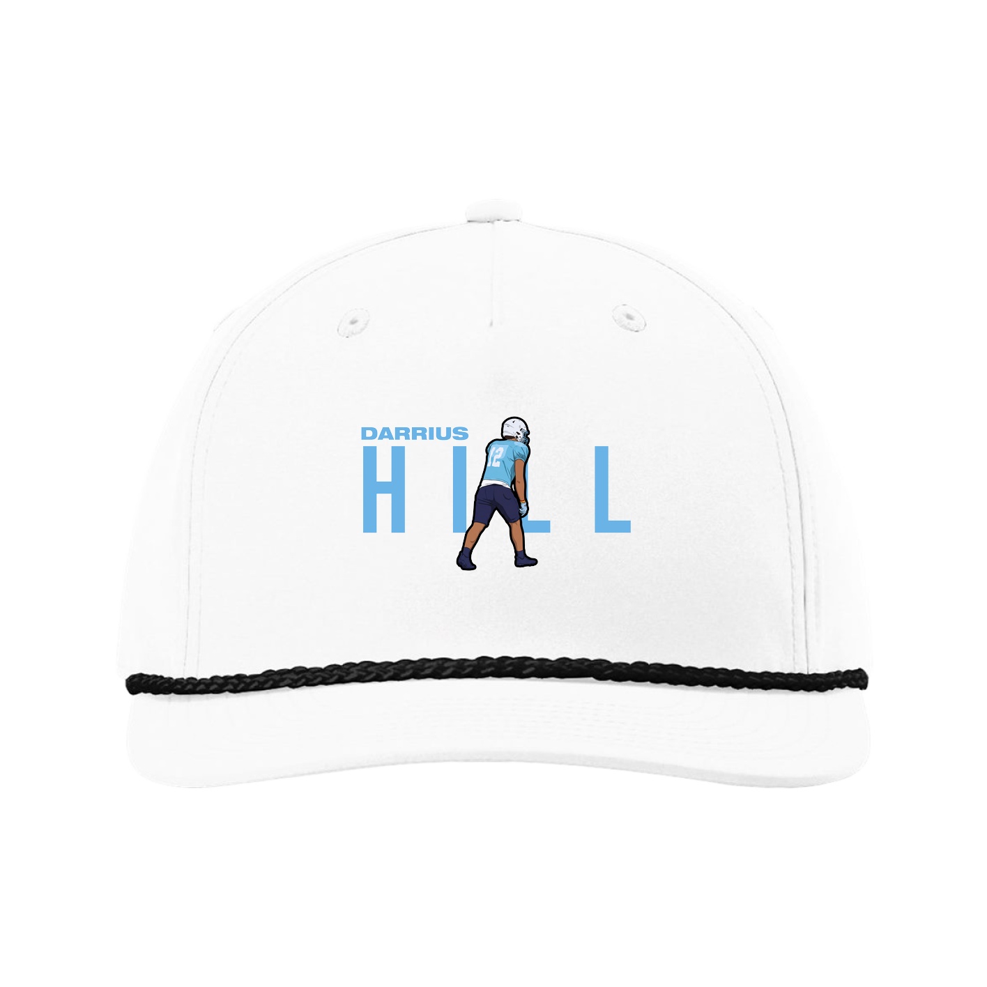 Five-Panel Classic Rope Cap — Player Name in White