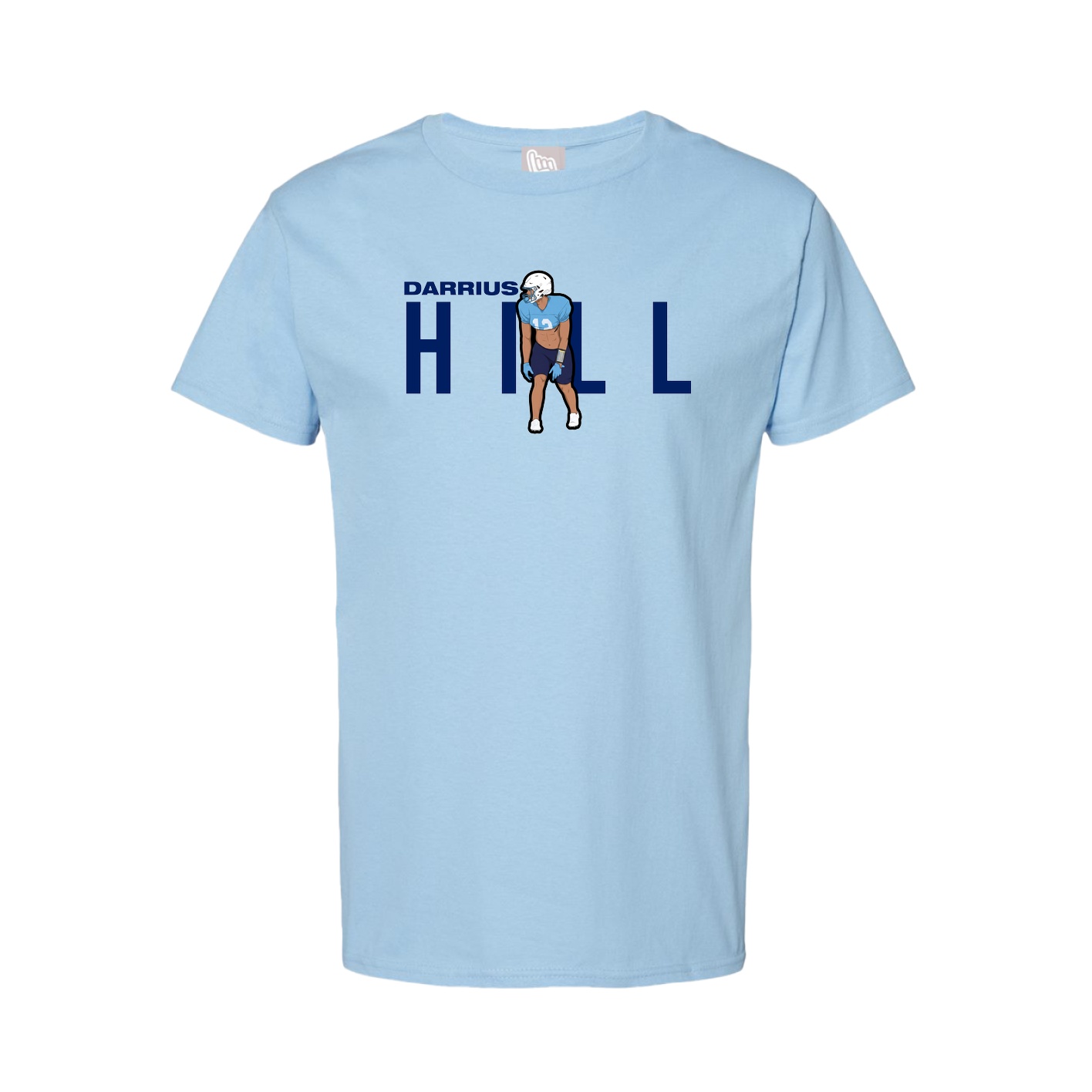 Youth Tee — Player Name in Light Blue