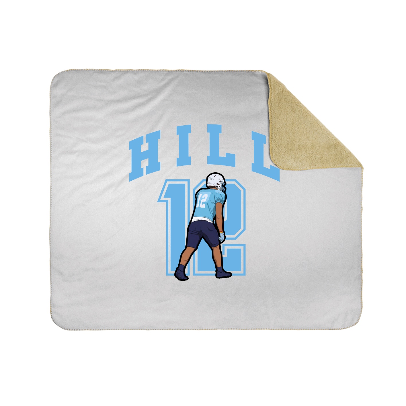 Throw Blanket — Number in White