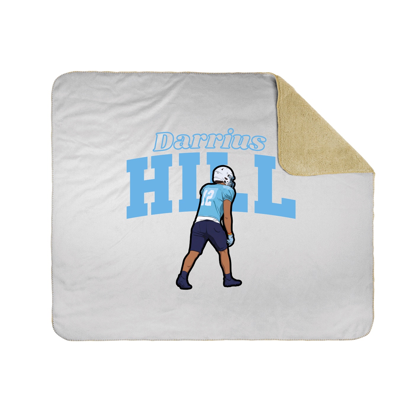 Throw Blanket — Name Arch in White