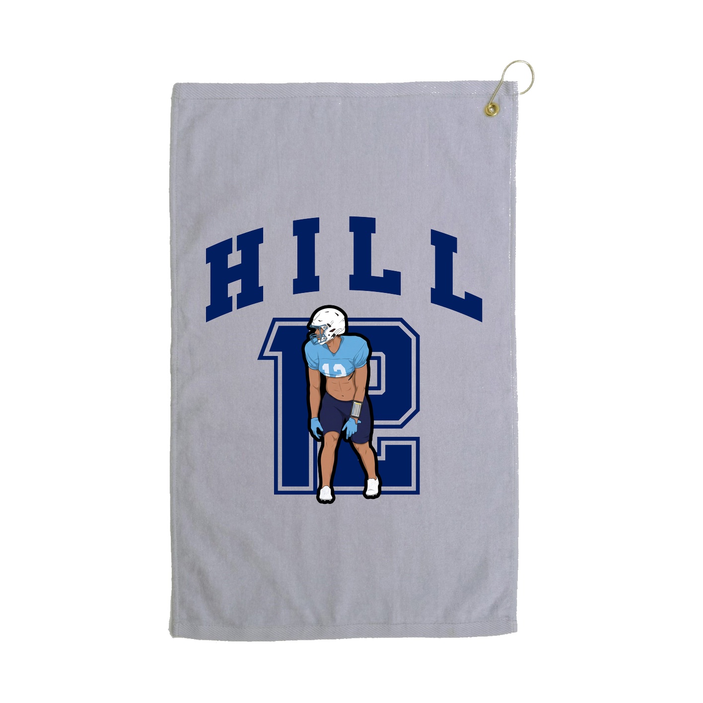 Golf Towel — Number in Grey