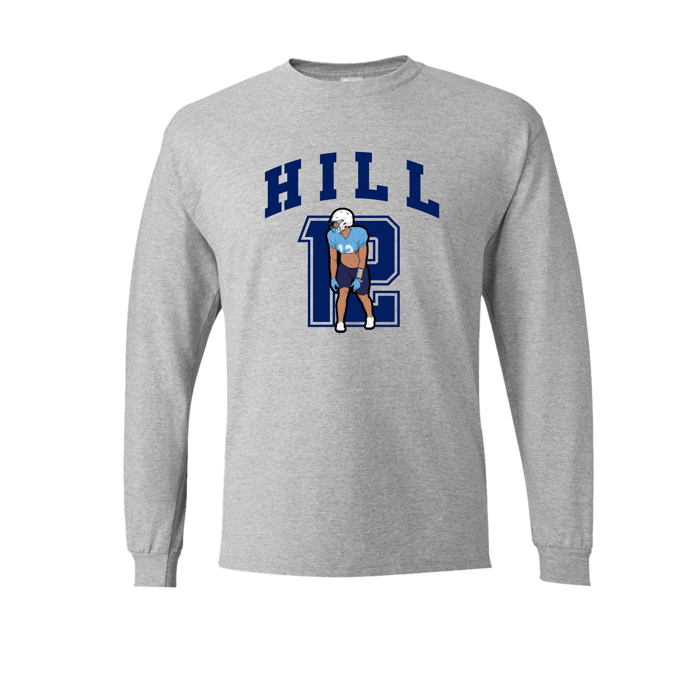 Long Sleeve Tee — Number in Grey