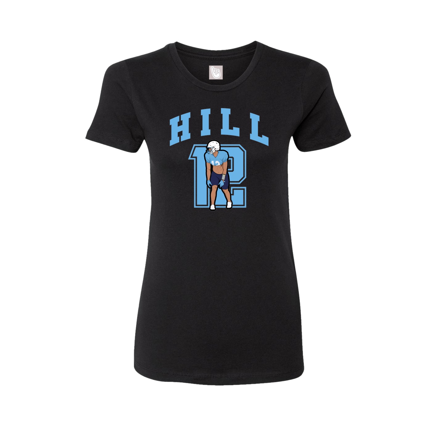 Fitted Women's Tee — Number in Black