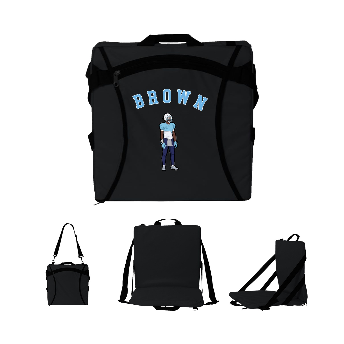 Folding Stadium Seat — Shirsey Arch in Black