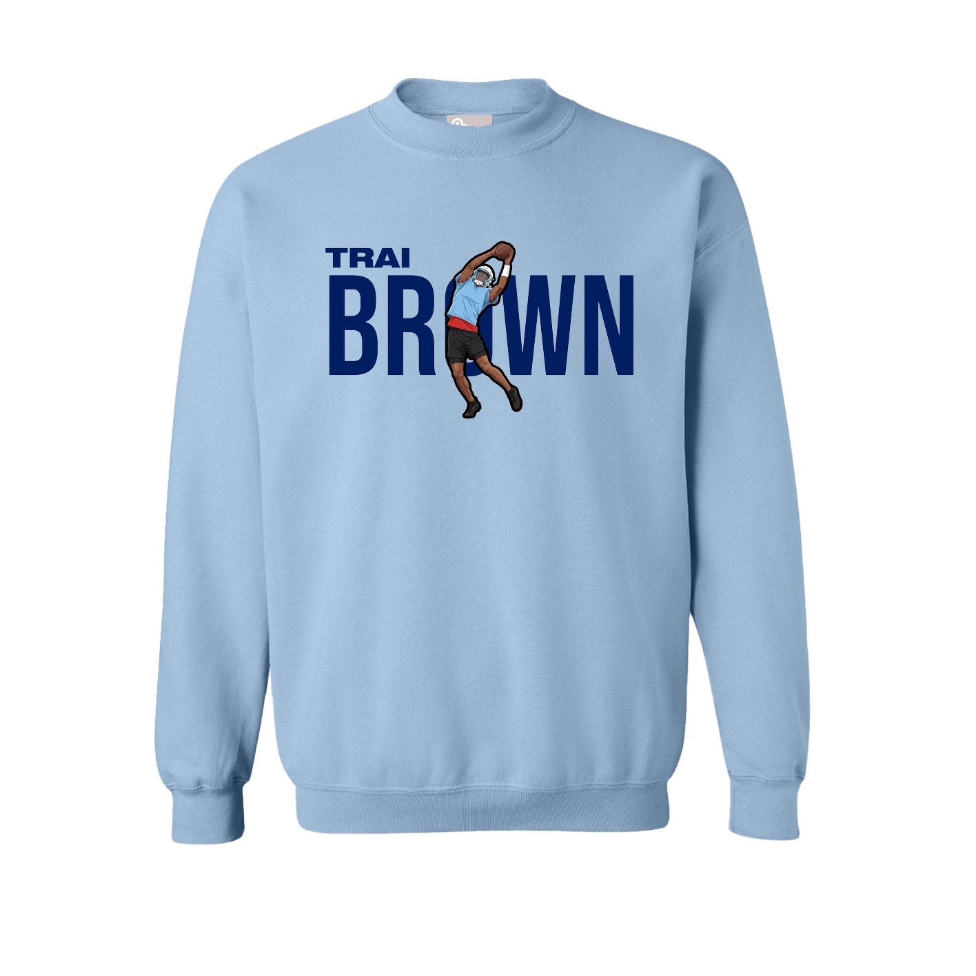 Fleece Crew — Player Name in Light Blue