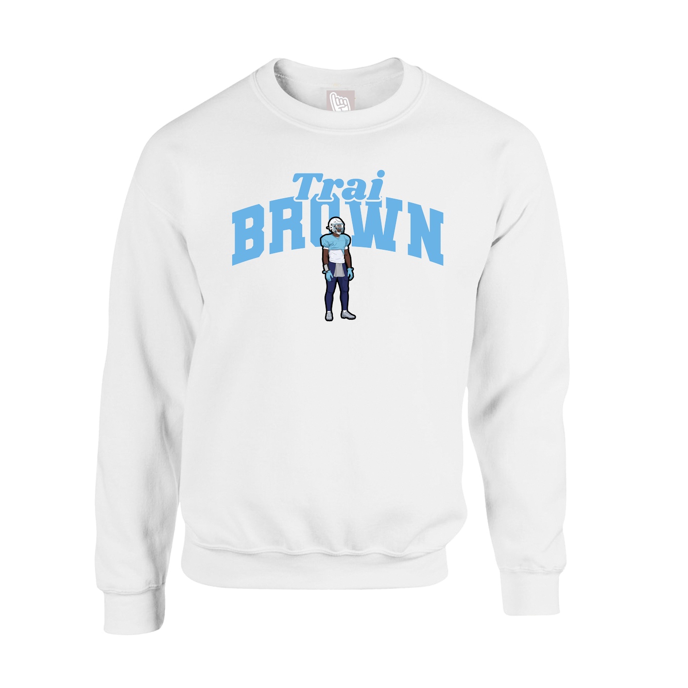 Fleece Crew — Signature Arch in White