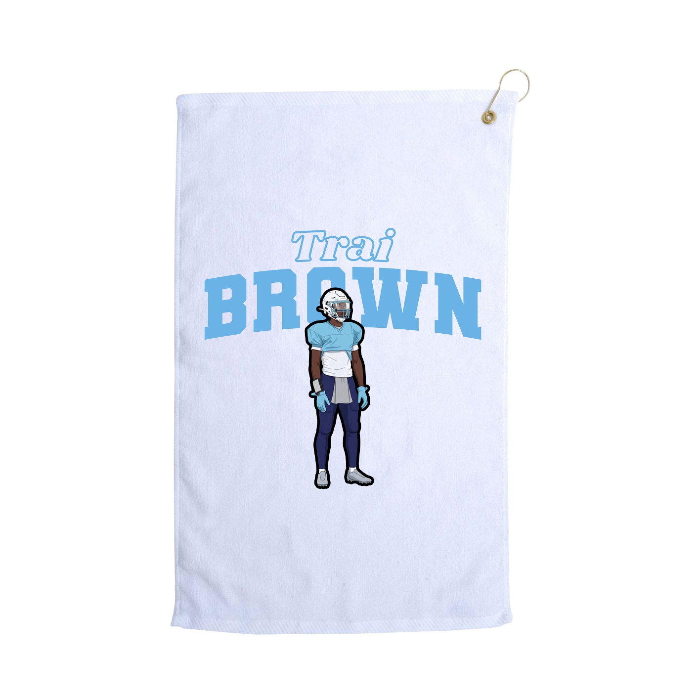 Golf Towel — Name Arch in White