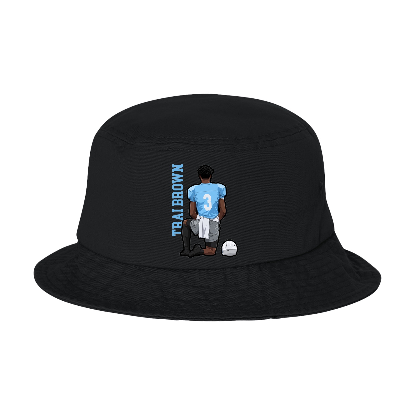 Bucket Cap — Name Vertical in Black