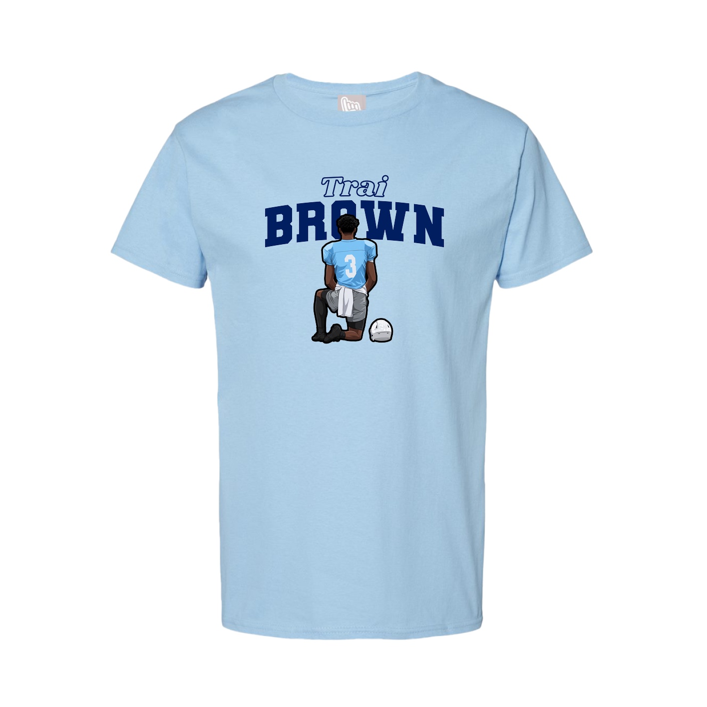 Youth Tee — Name Arch in Light Blue