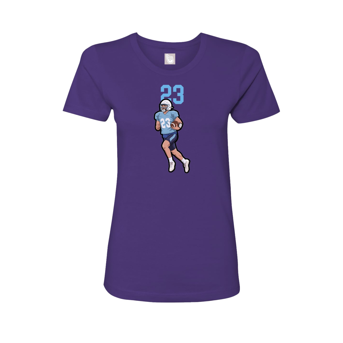 Fitted Women's Tee — Number Top in Purple