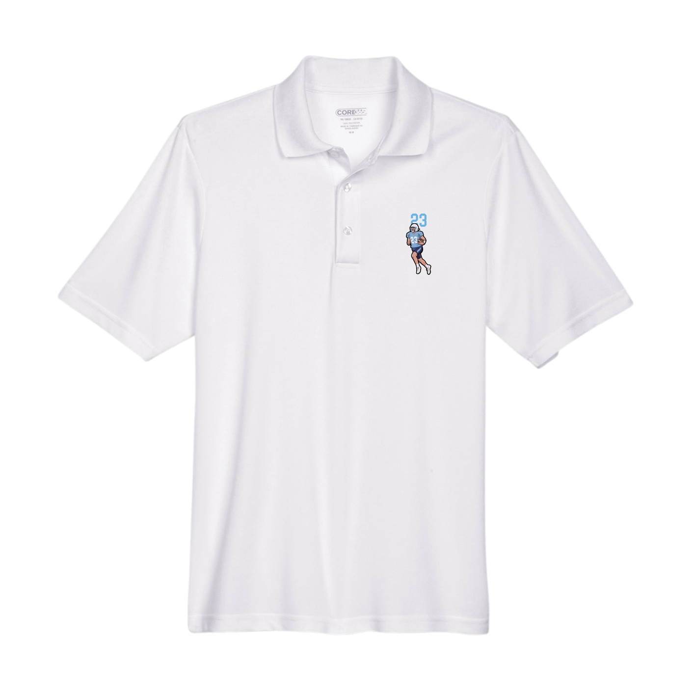 Performance Polo — Number Top in White