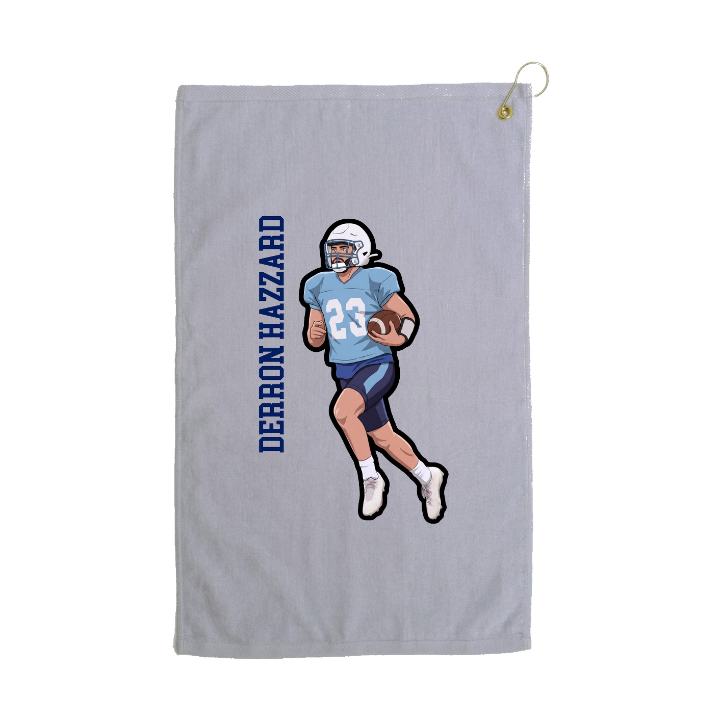 Golf Towel — Name Vertical in Grey