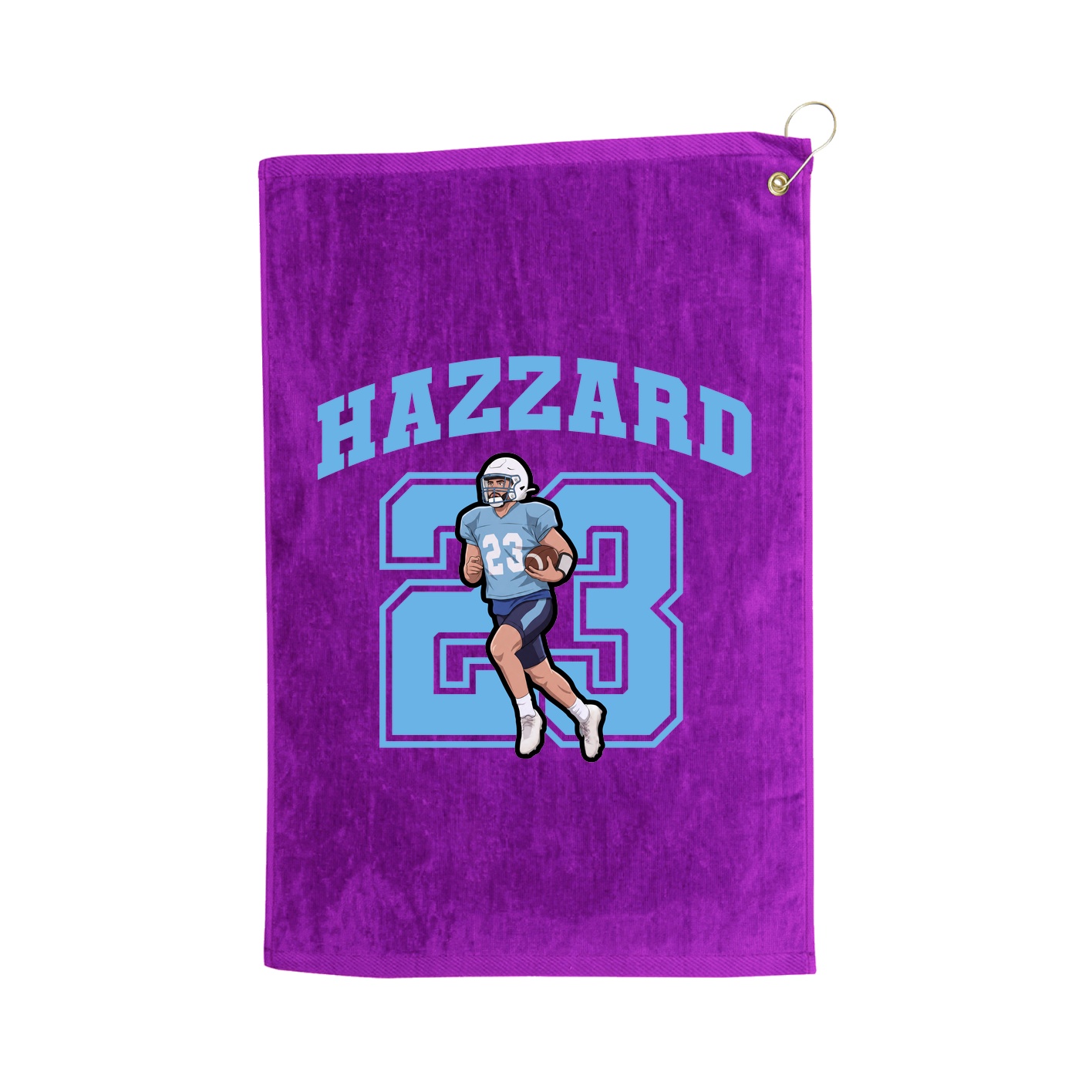 Golf Towel — Number in Purple