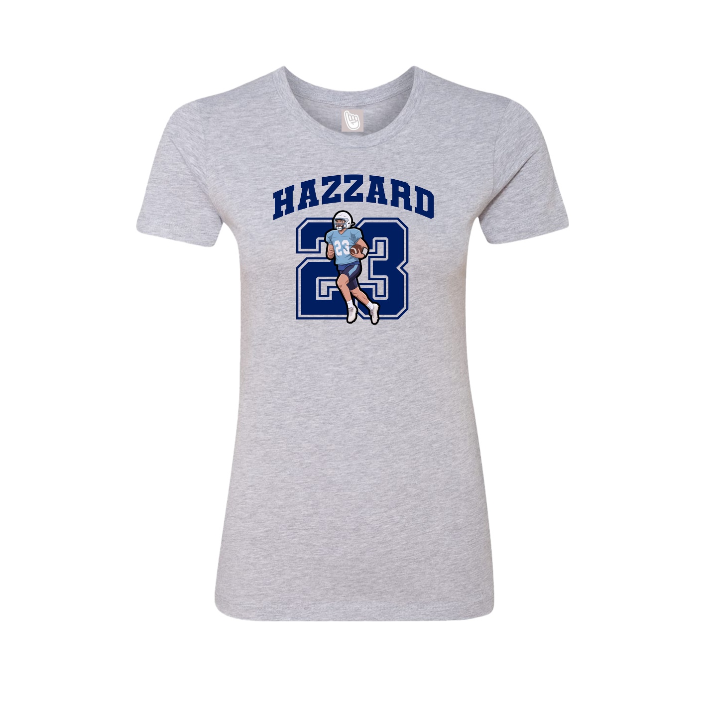 Fitted Women's Tee — Number in Grey