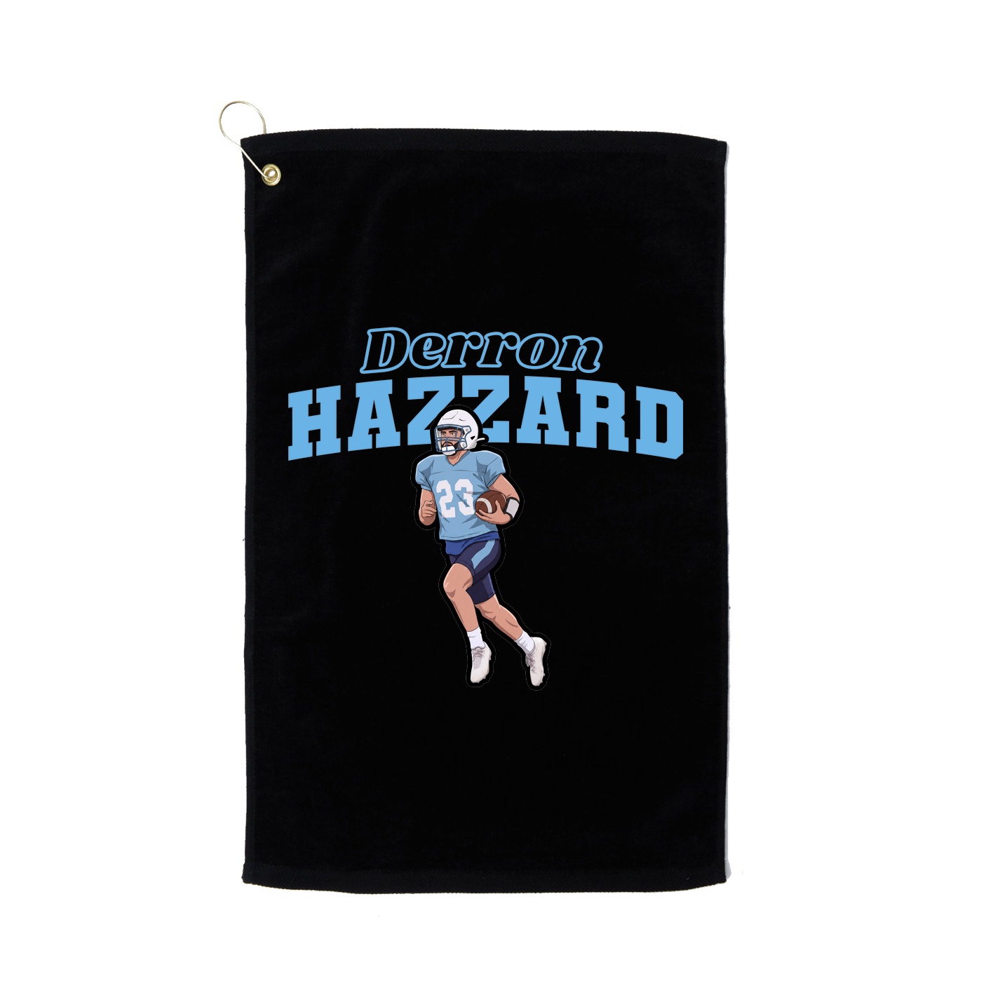 Golf Towel — Name Arch in Black