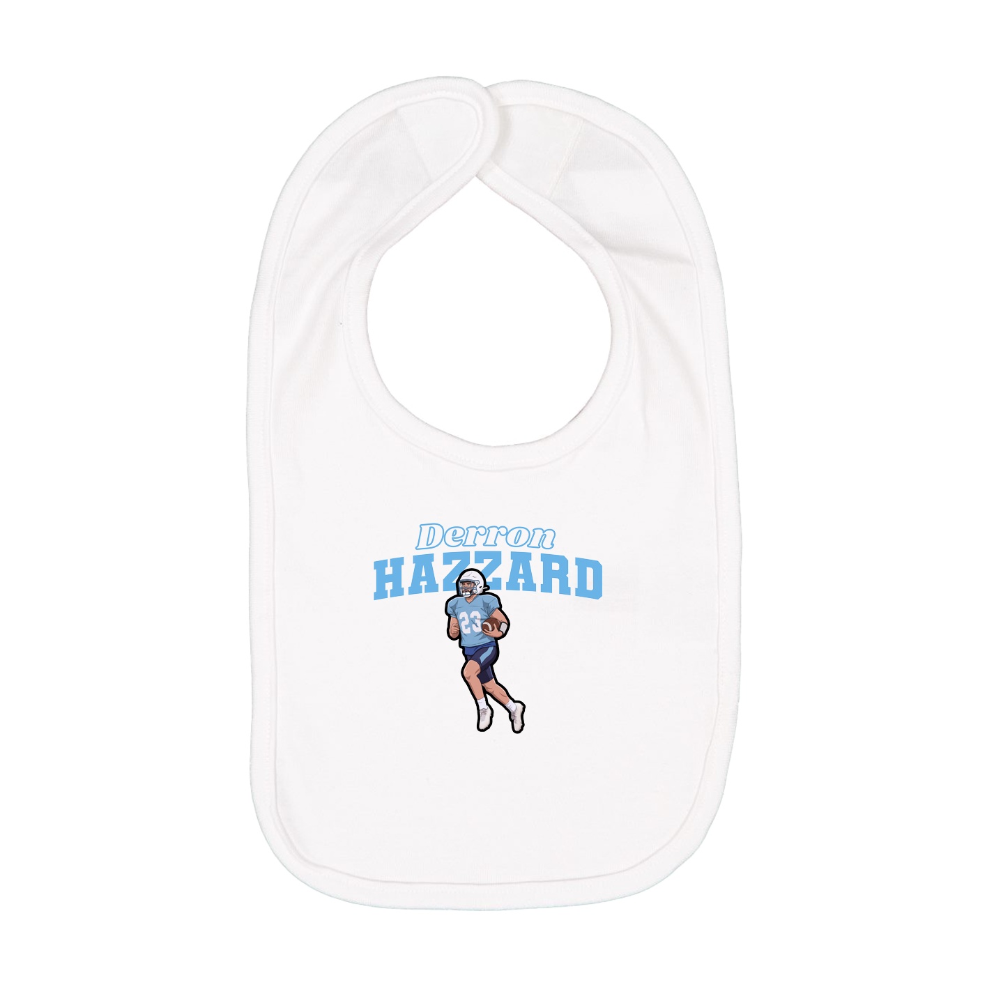 Infant Bib — Name Arch in White