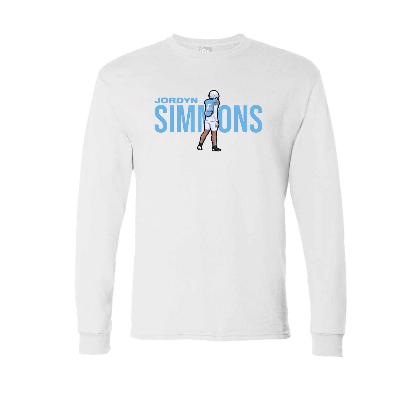 Long Sleeve Tee — Player Name in White