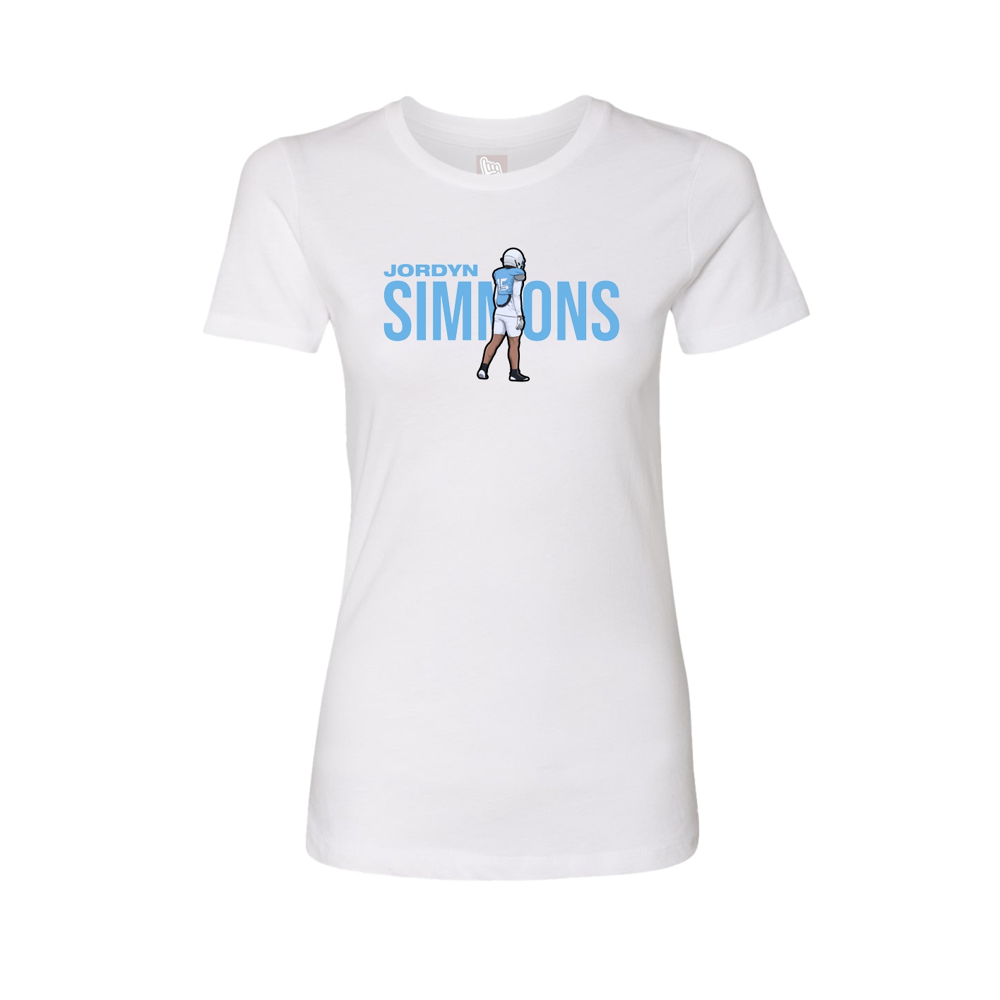 Fitted Women's Tee — Player Name in White