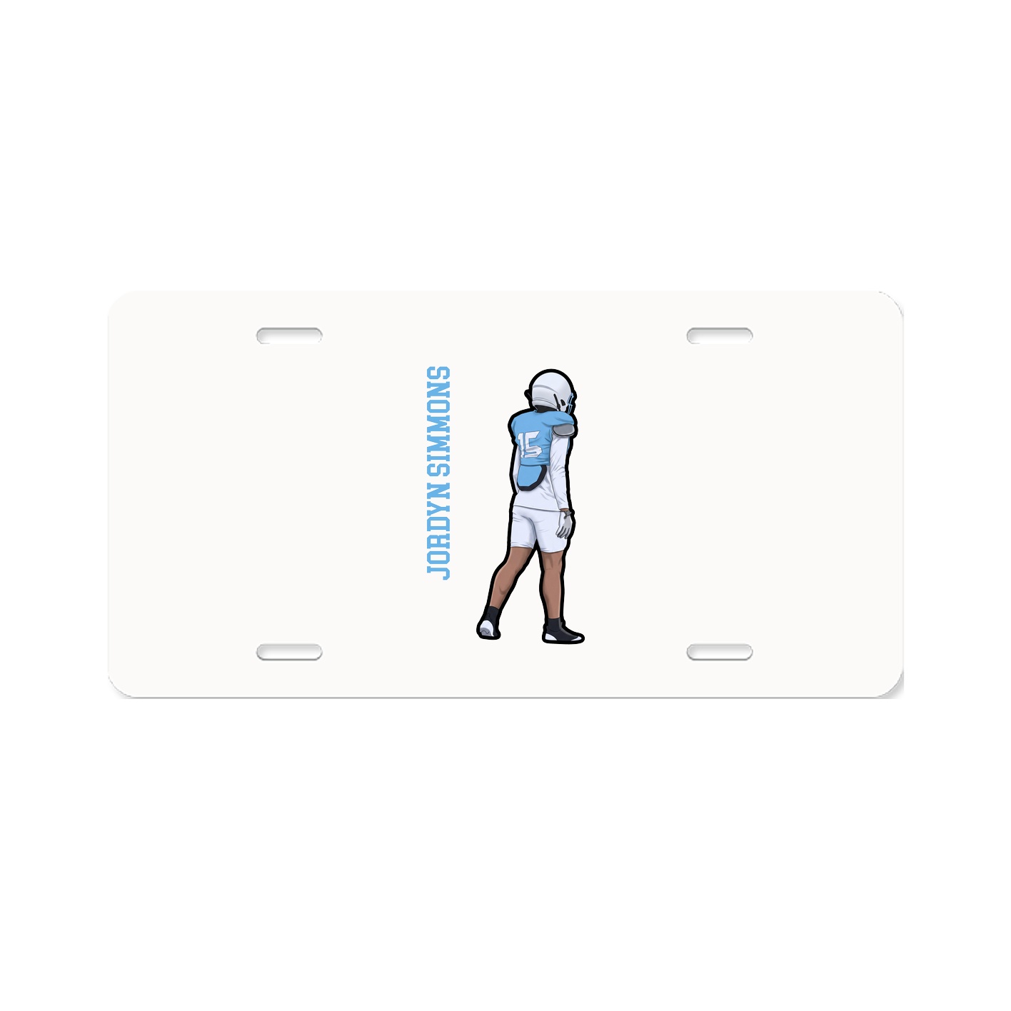 License Plate — Name Vertical in Classic