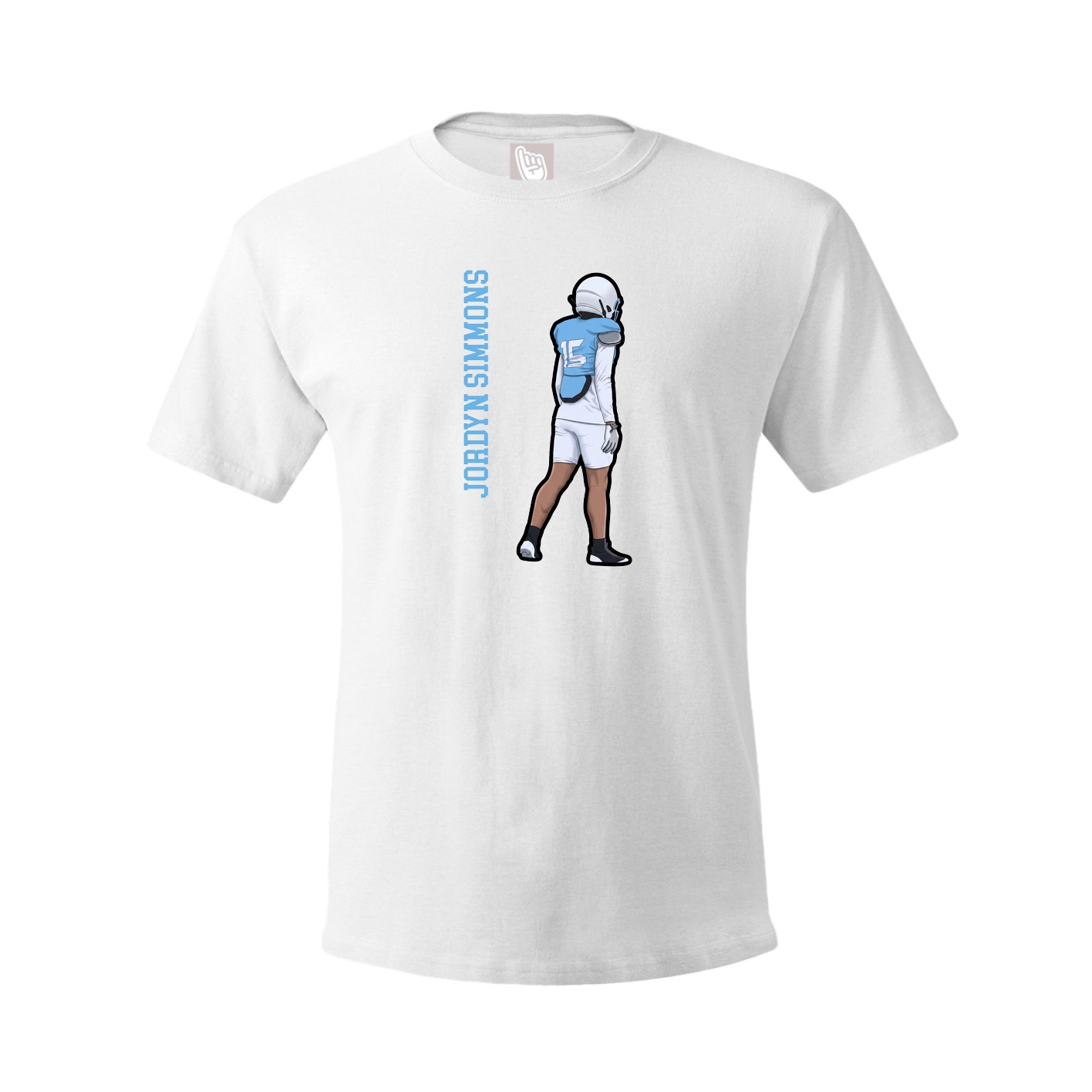 Youth Tee — Name Vertical in White