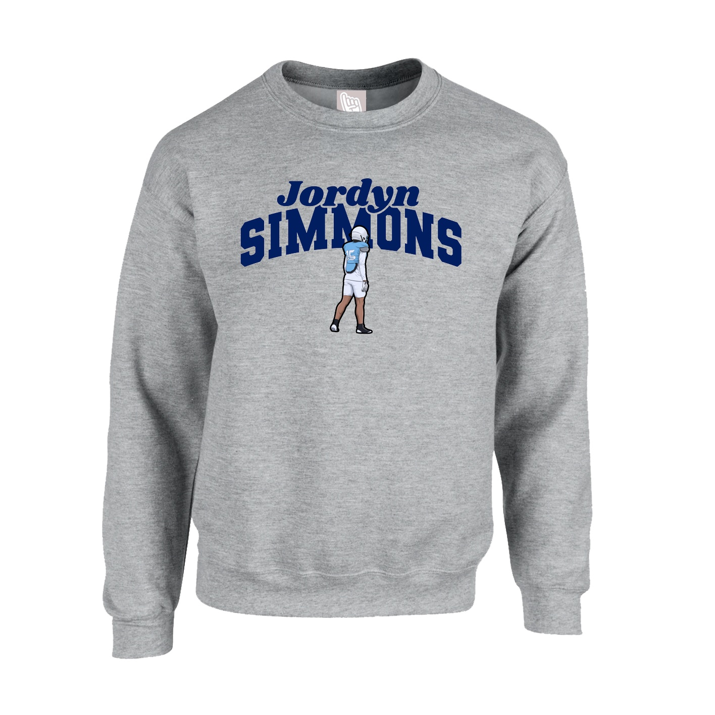 Fleece Crew — Signature Arch in Grey