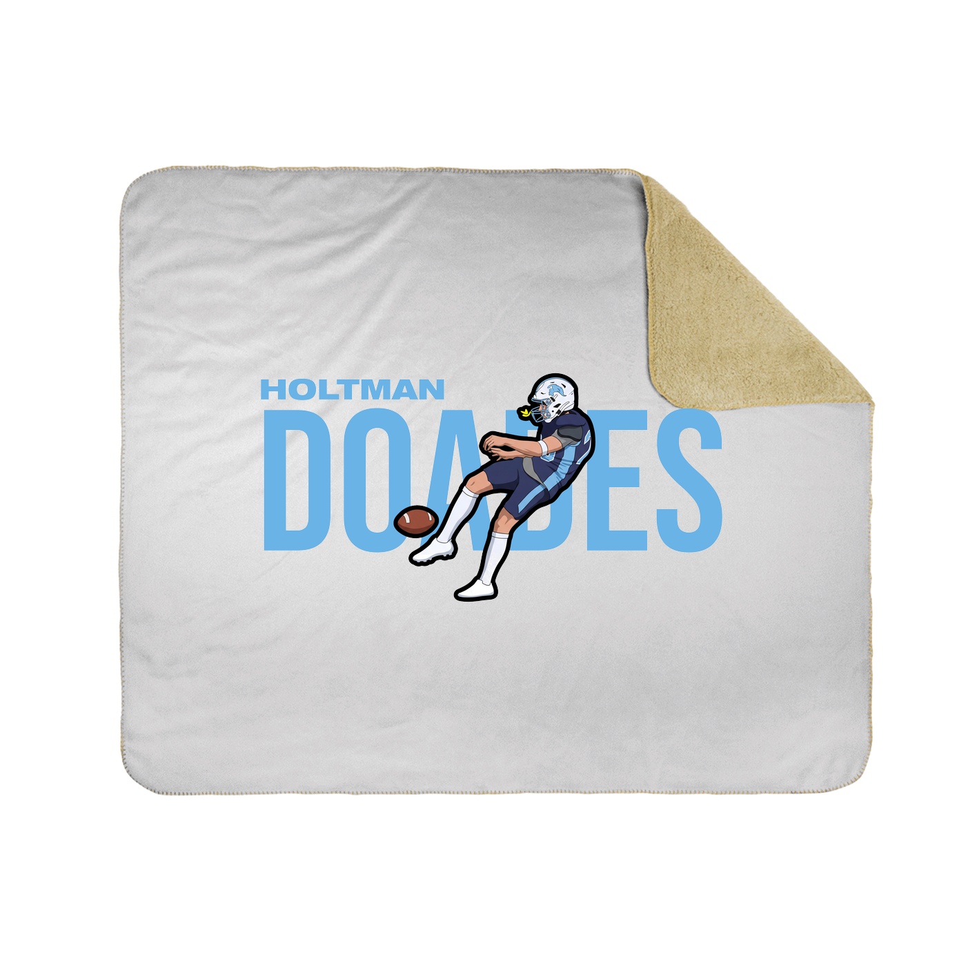 Throw Blanket — Player Name in White
