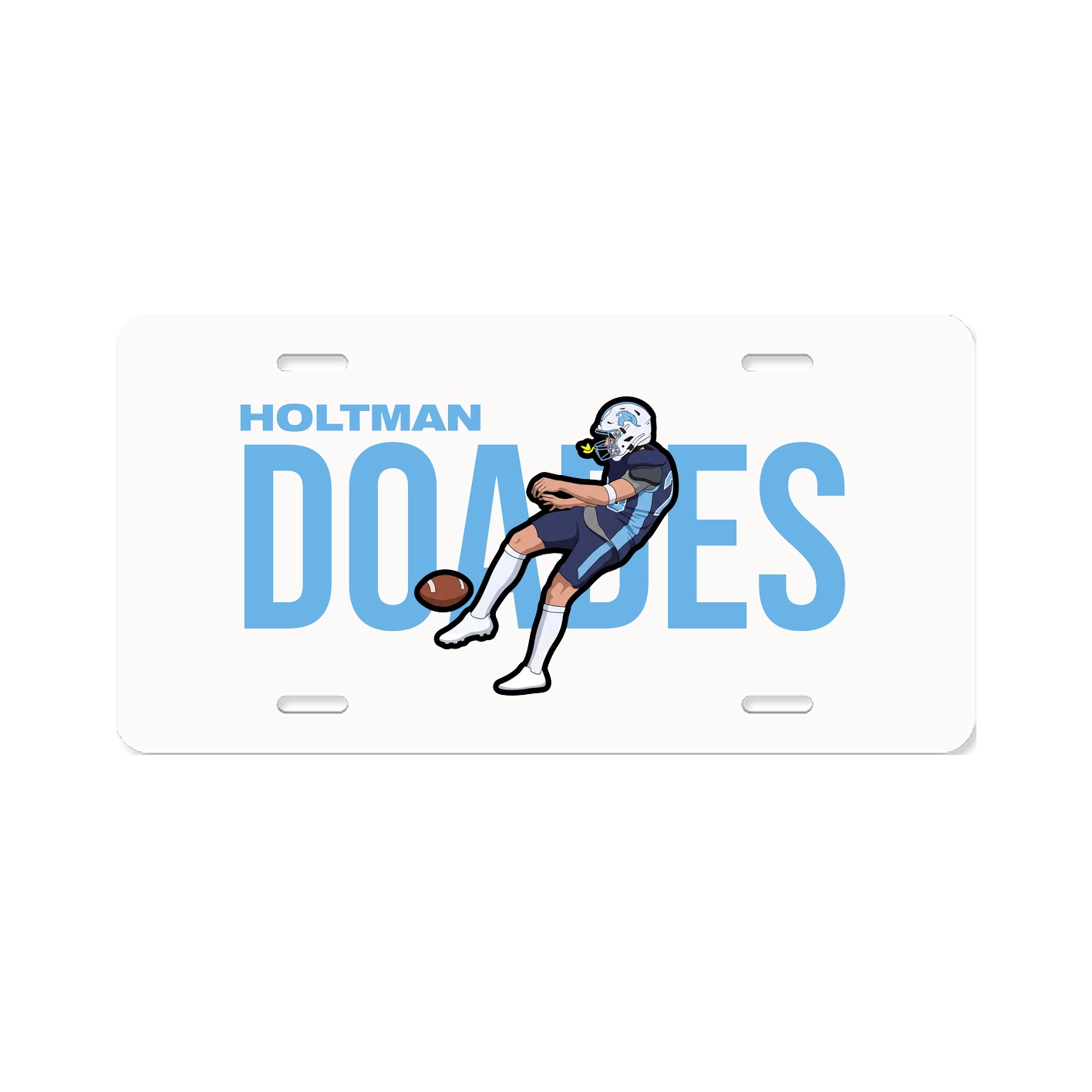 License Plate — Player Name in Classic