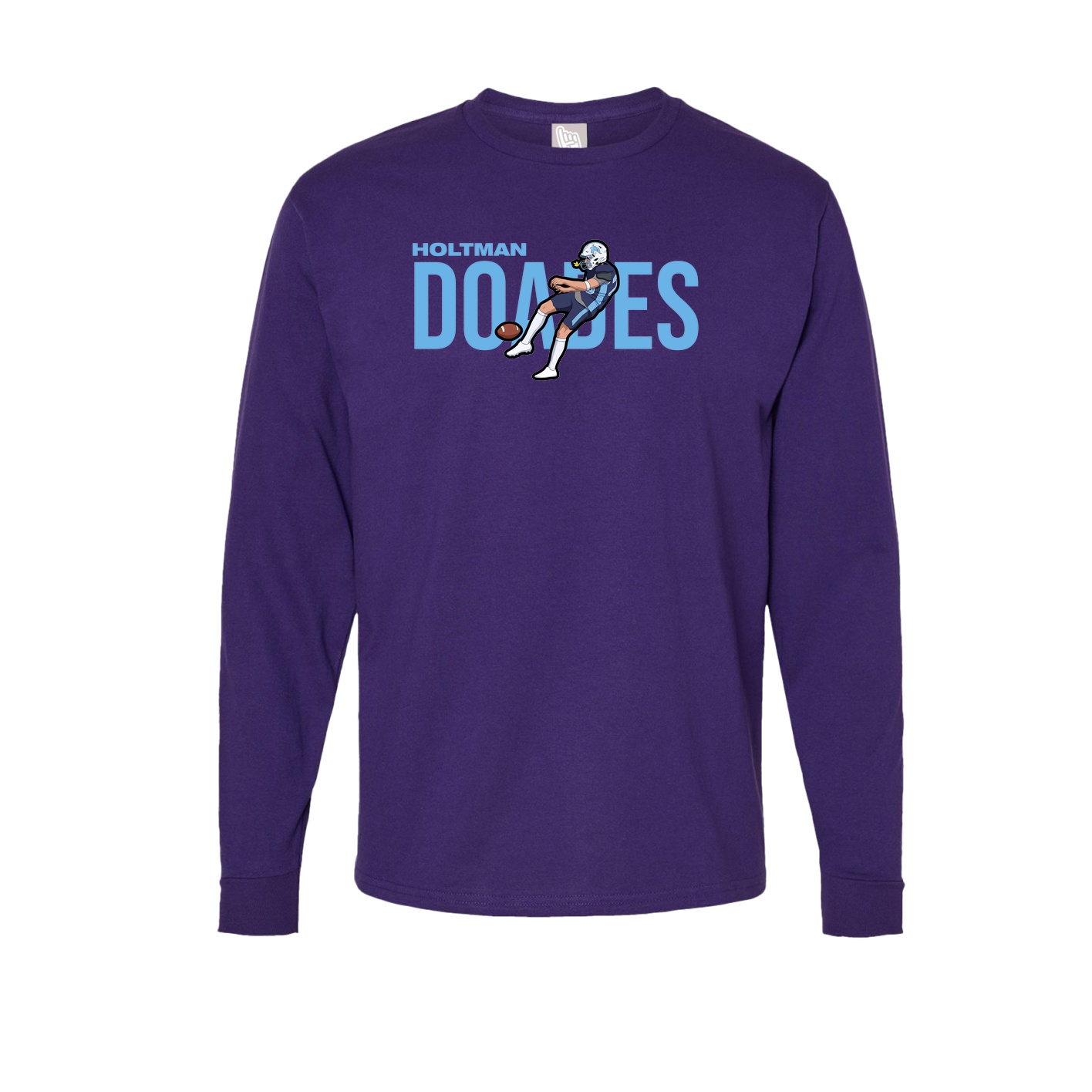 Long Sleeve Tee — Player Name in Purple