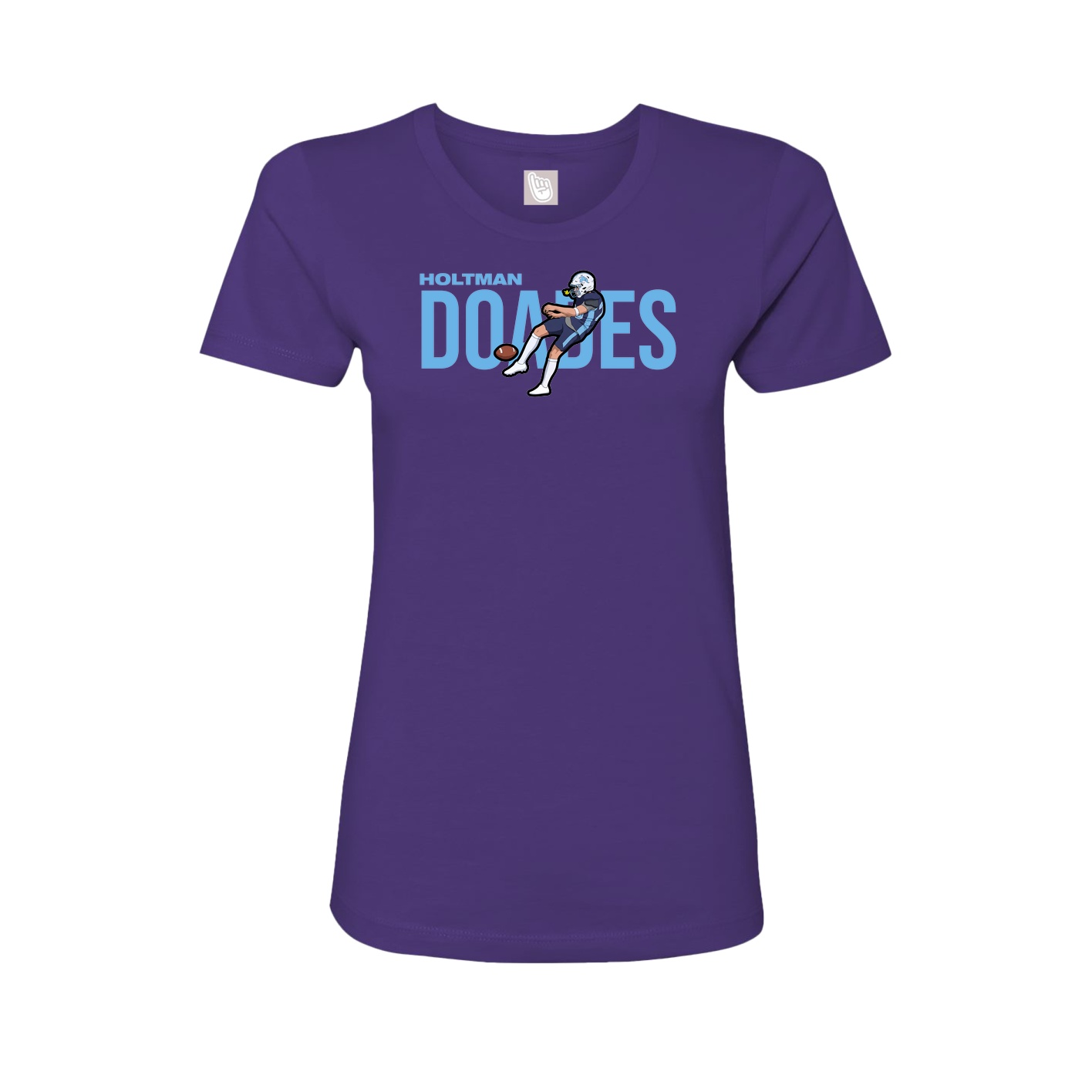 Fitted Women's Tee — Player Name in Purple