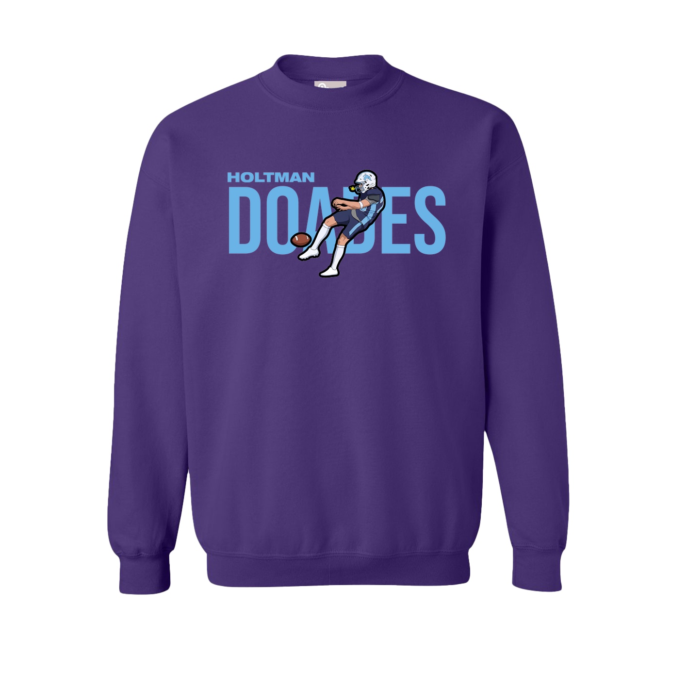 Fleece Crew — Player Name in Purple