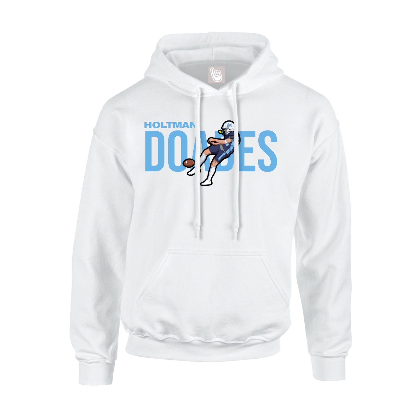 Youth Hoodie — Player Name in White