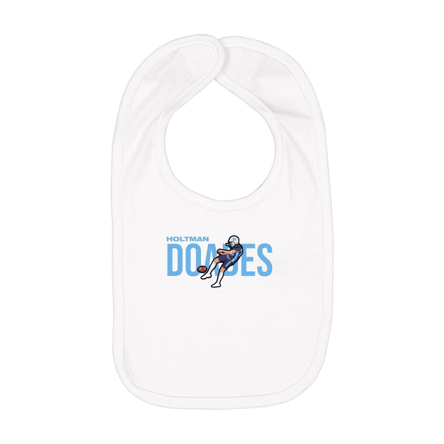 Infant Bib — Player Name in White