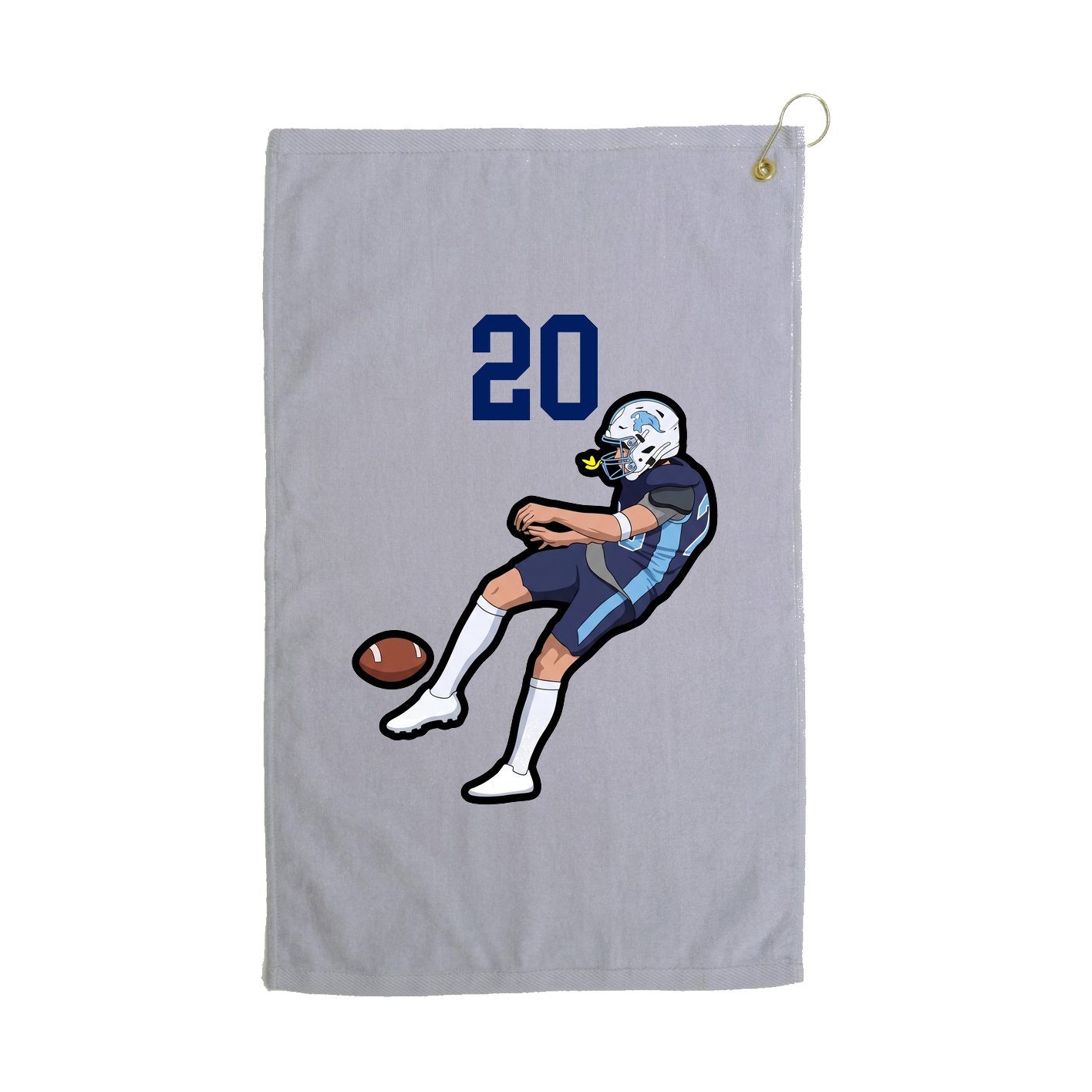 Golf Towel — Number Top in Grey