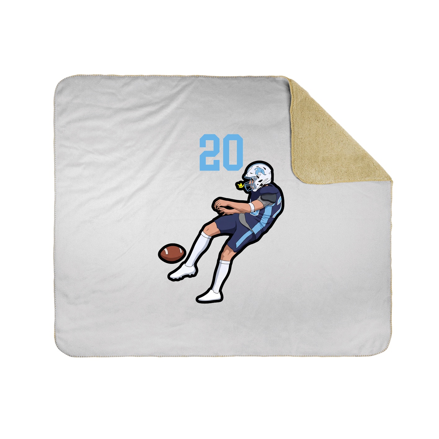 Throw Blanket — Number Top in White