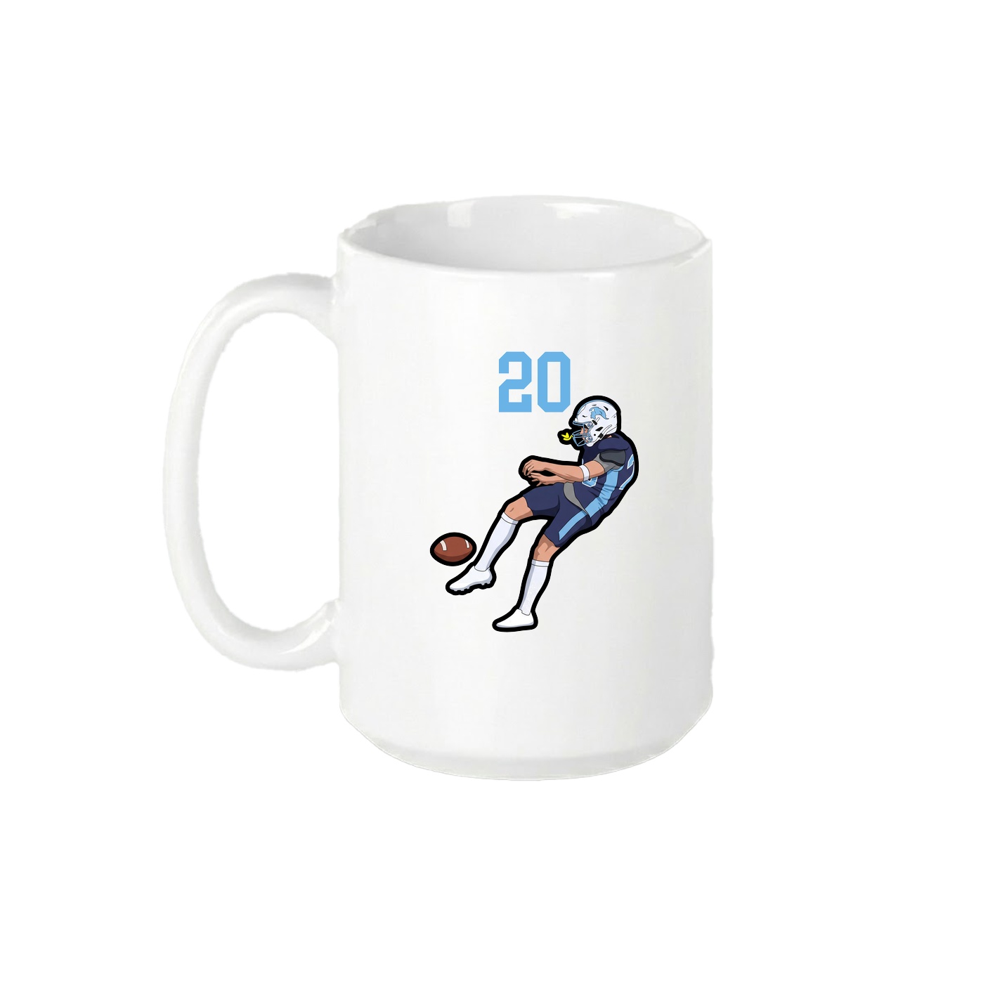 15oz Coffee Mug — Number Top in White