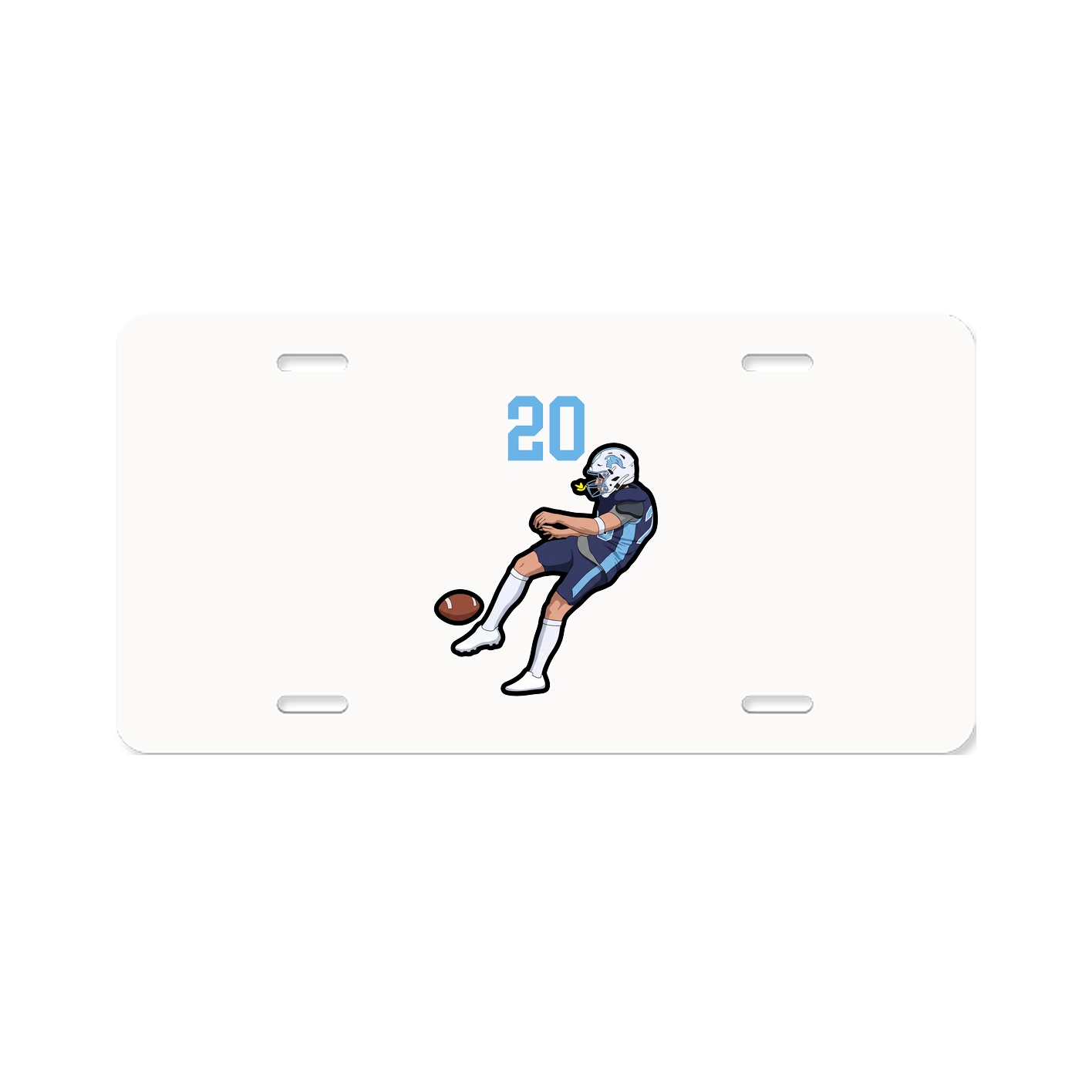 License Plate — Number Top in Classic