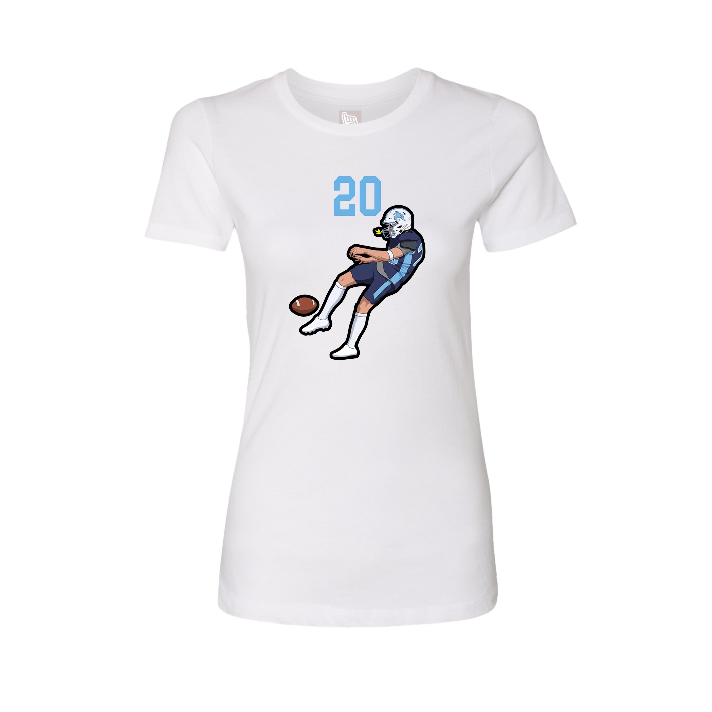 Fitted Women's Tee — Number Top in White