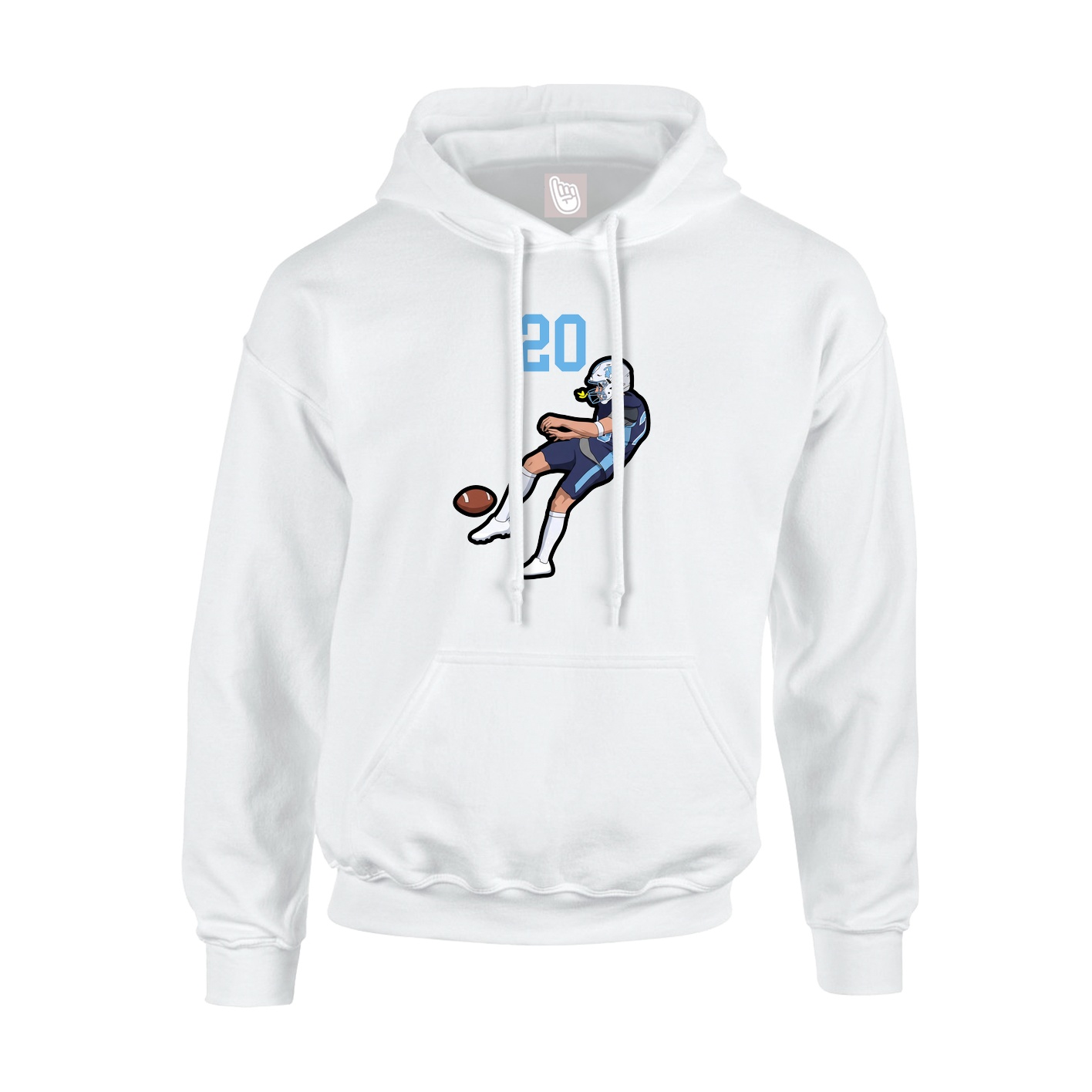 Hoodie — Number Top in White
