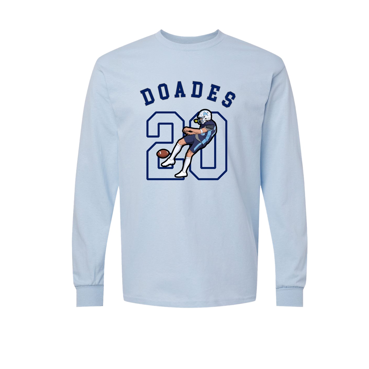 Long Sleeve Tee — Shirsey Arch in Light Blue