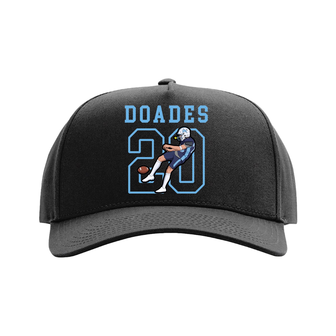 Full Fabric Five-Panel Champ Cap — Shirsey in Black