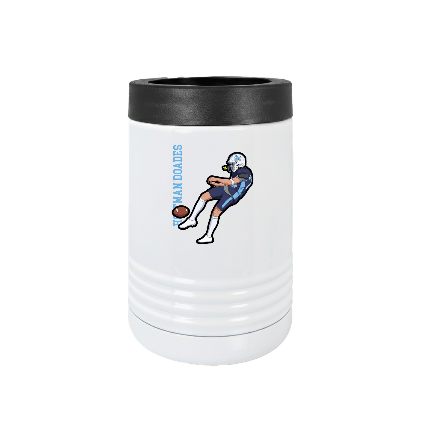 Beverage Holder — Name Vertical in White