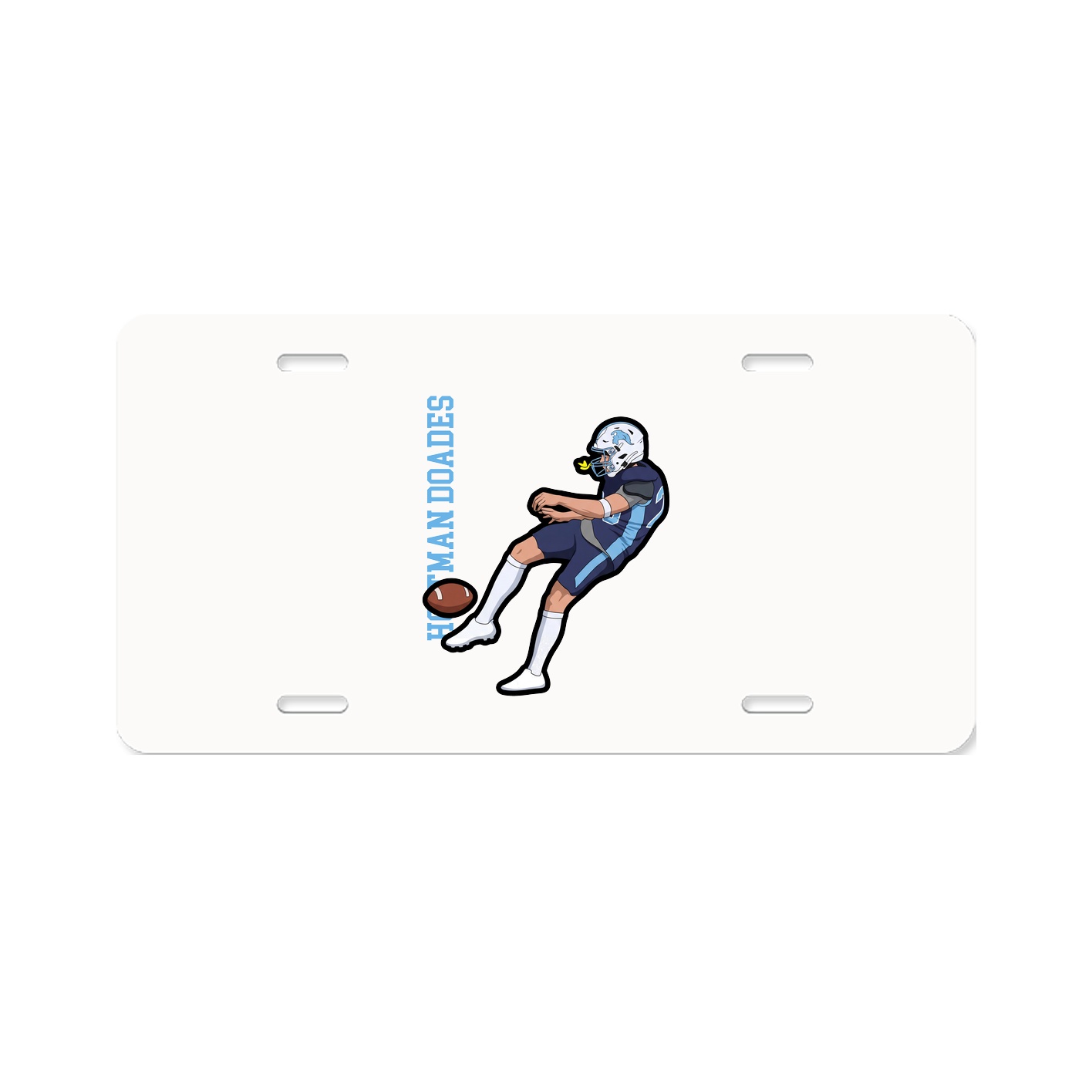 License Plate — Name Vertical in Classic