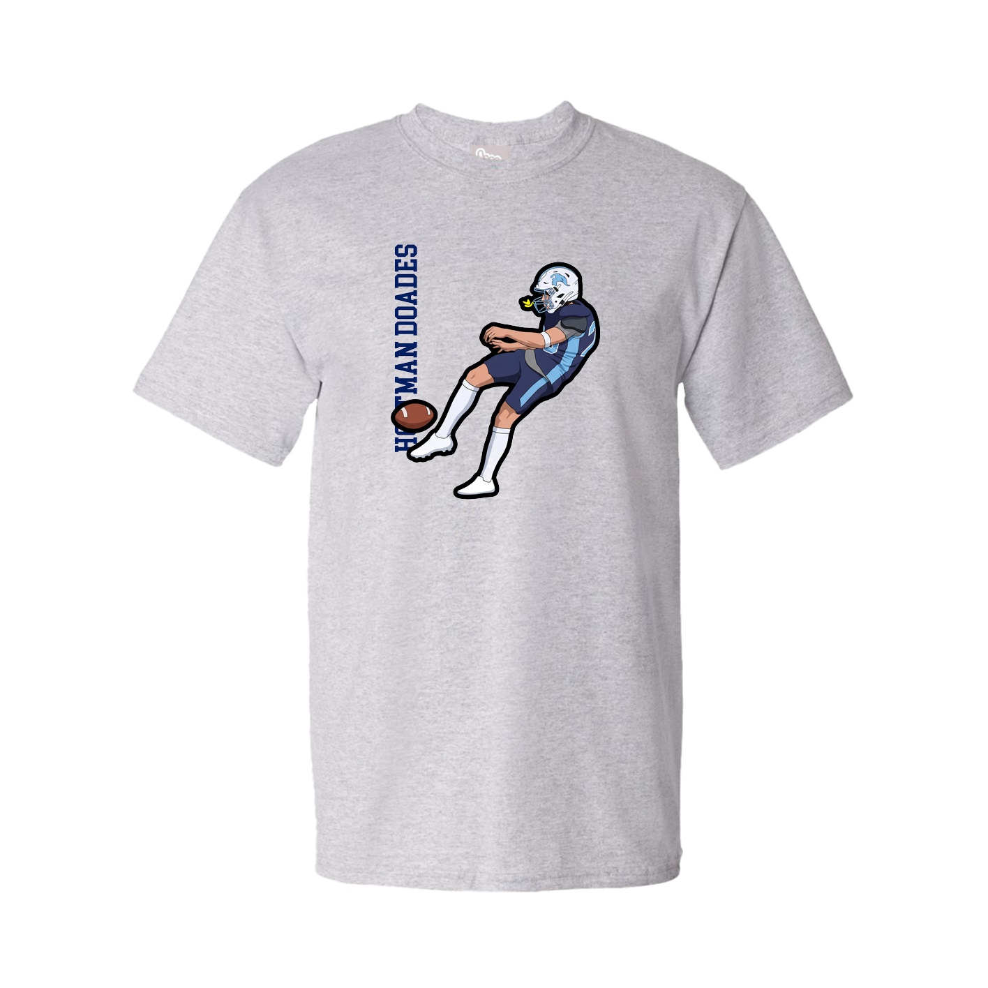 Youth Tee — Name Vertical in Grey