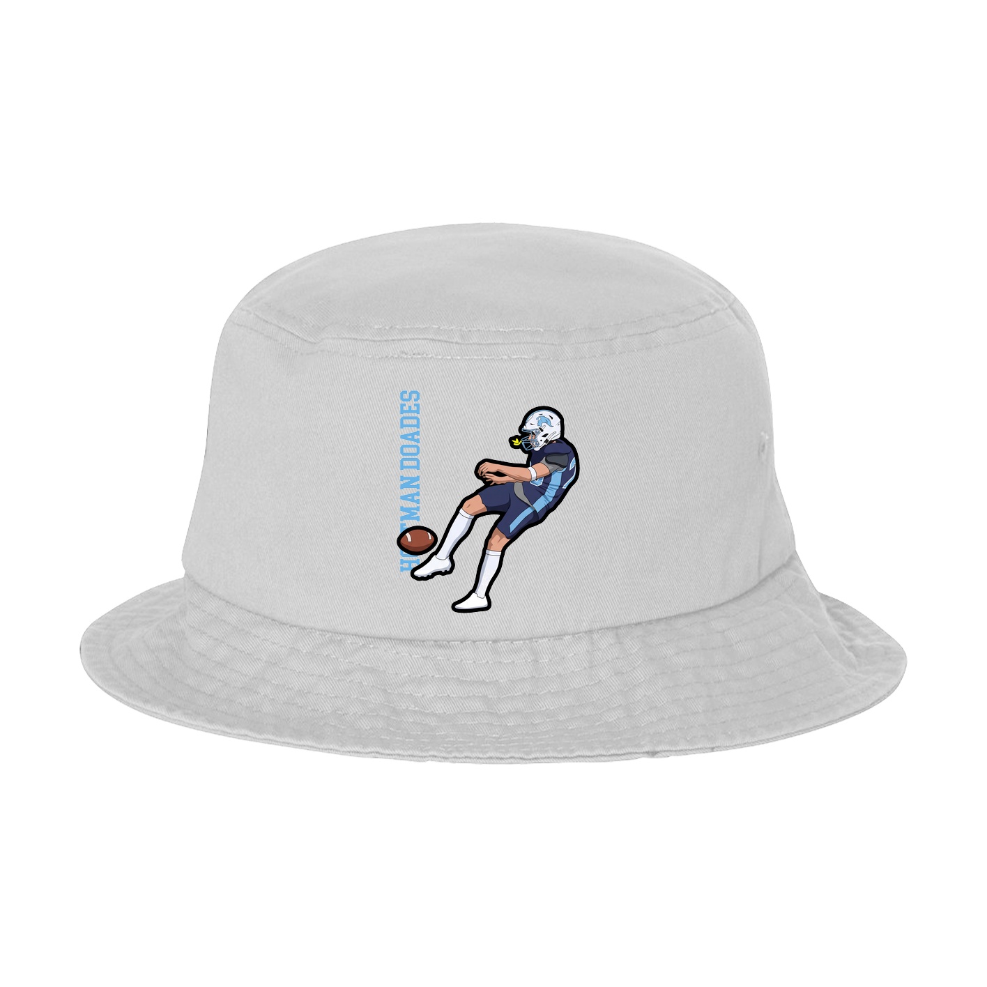 Bucket Cap — Name Vertical in White